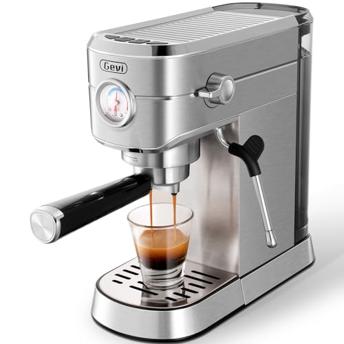 Beige Espresso Machine with Milk Frother W109650