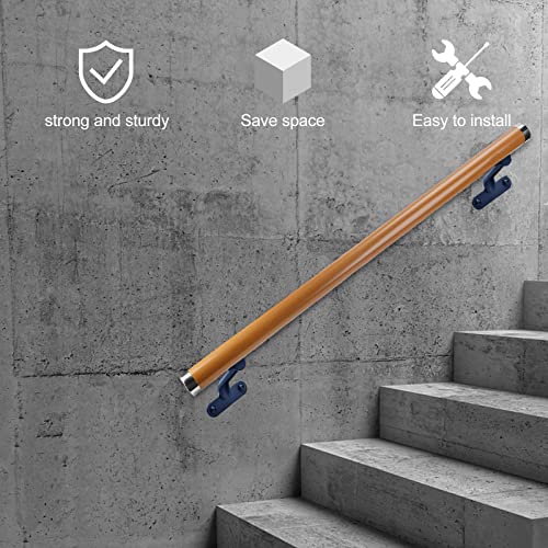 6.5Ft Wooden Non-Slip Wall Mounted Handrail Z36127