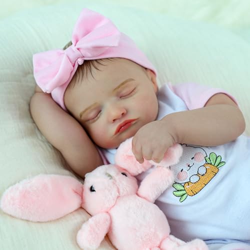 20 inch Sleeping Realistic Newborn Baby Dolls with Soft Cloth Body R77944