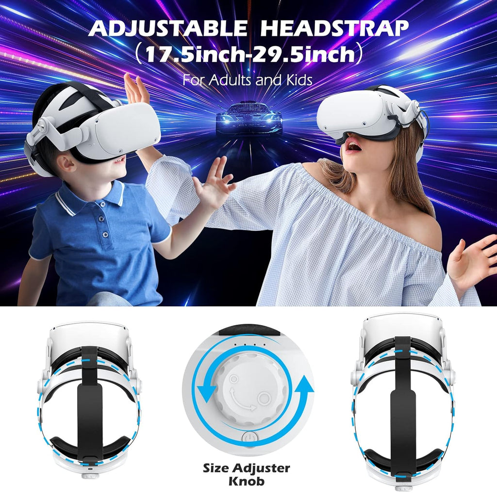 Rechargable Adjustable Head Strap for VR Headset J998