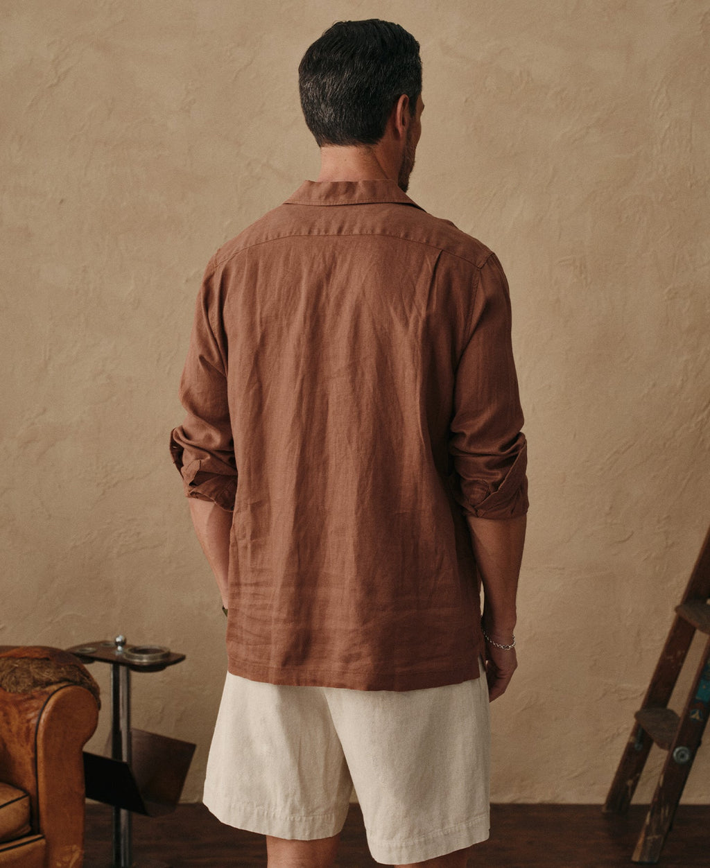1950s Italian Collar Linen Shirt
