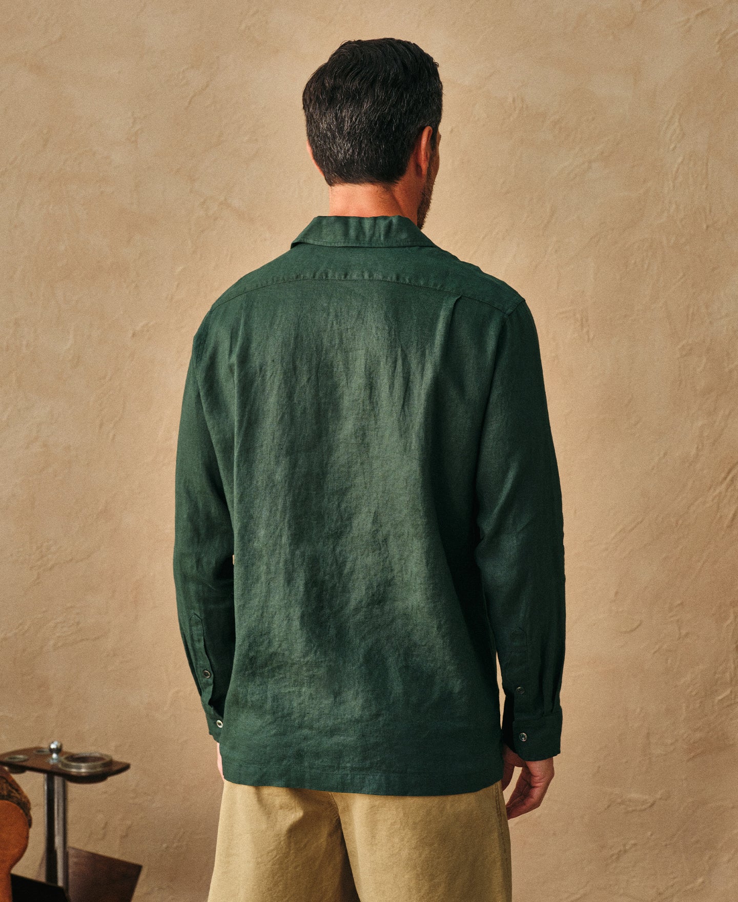 1950s Italian Collar Linen Shirt