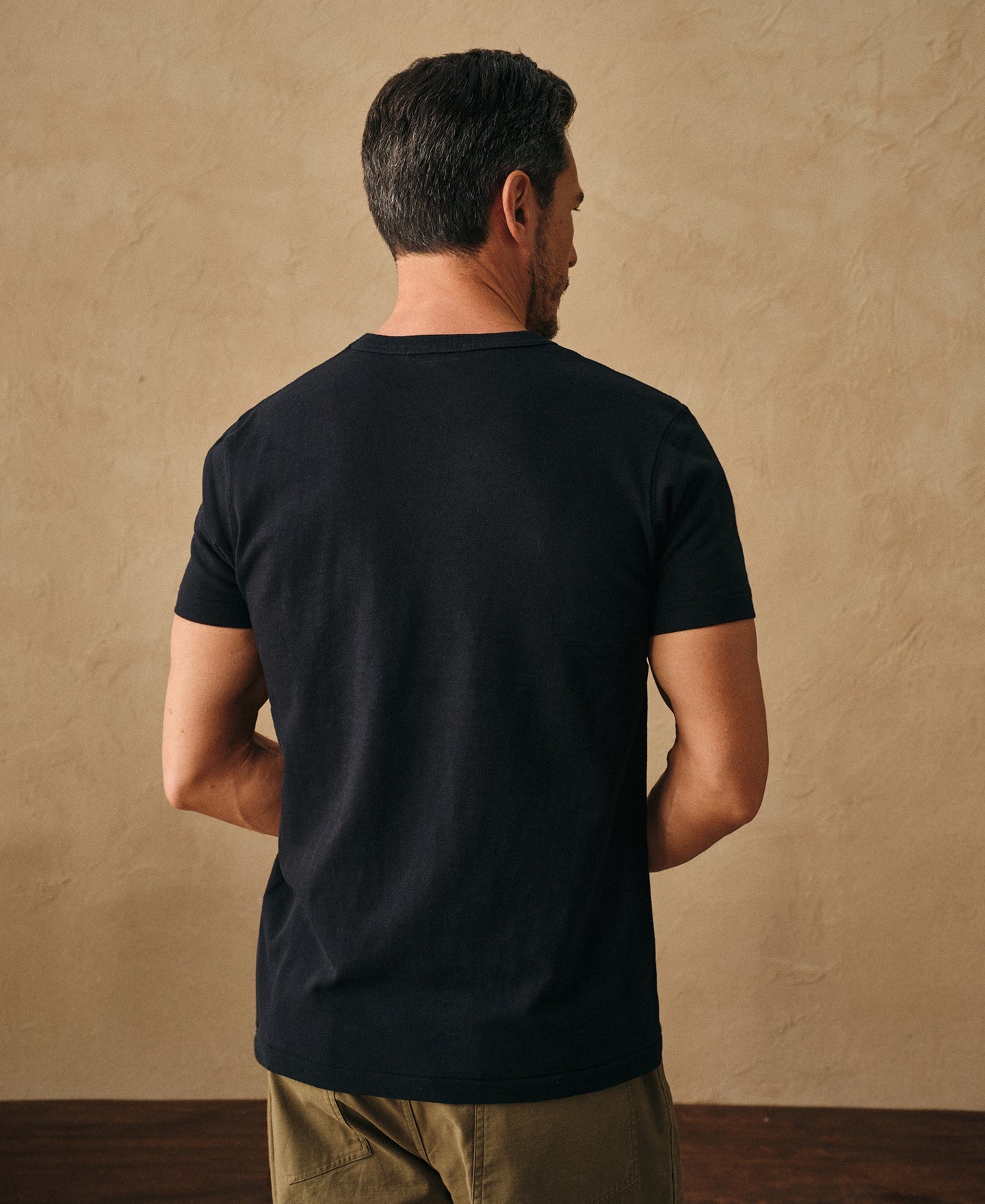 Classic Fit Loopwheel Slub Cotton Pocket T-Shirt