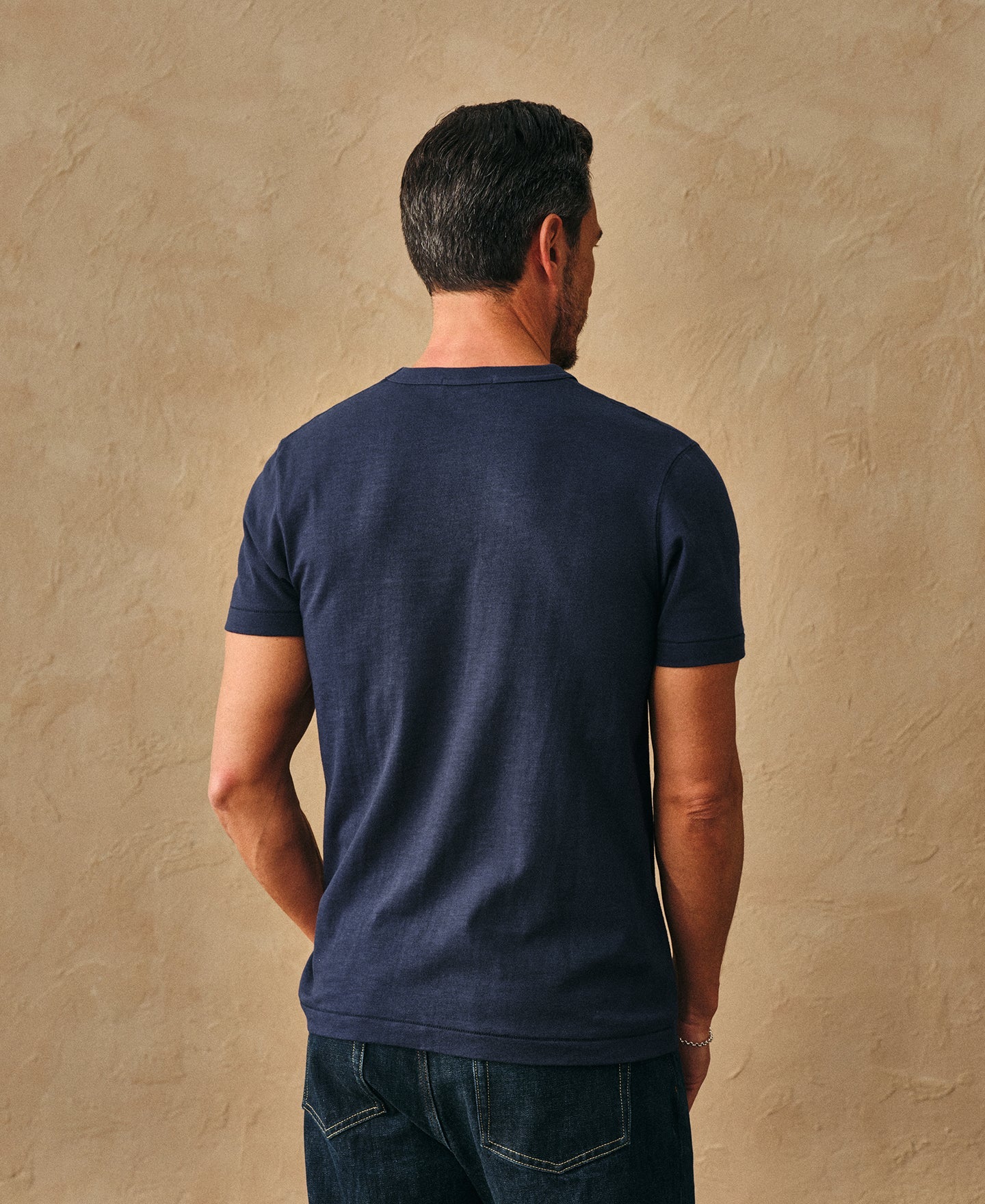 Classic Fit Loopwheel Slub Cotton Pocket T-Shirt