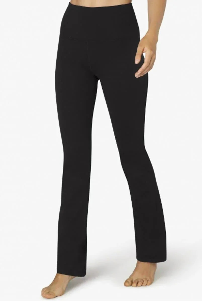 Sleek High Waisted Pants with Stretch & Support for Everyday Wear - Black