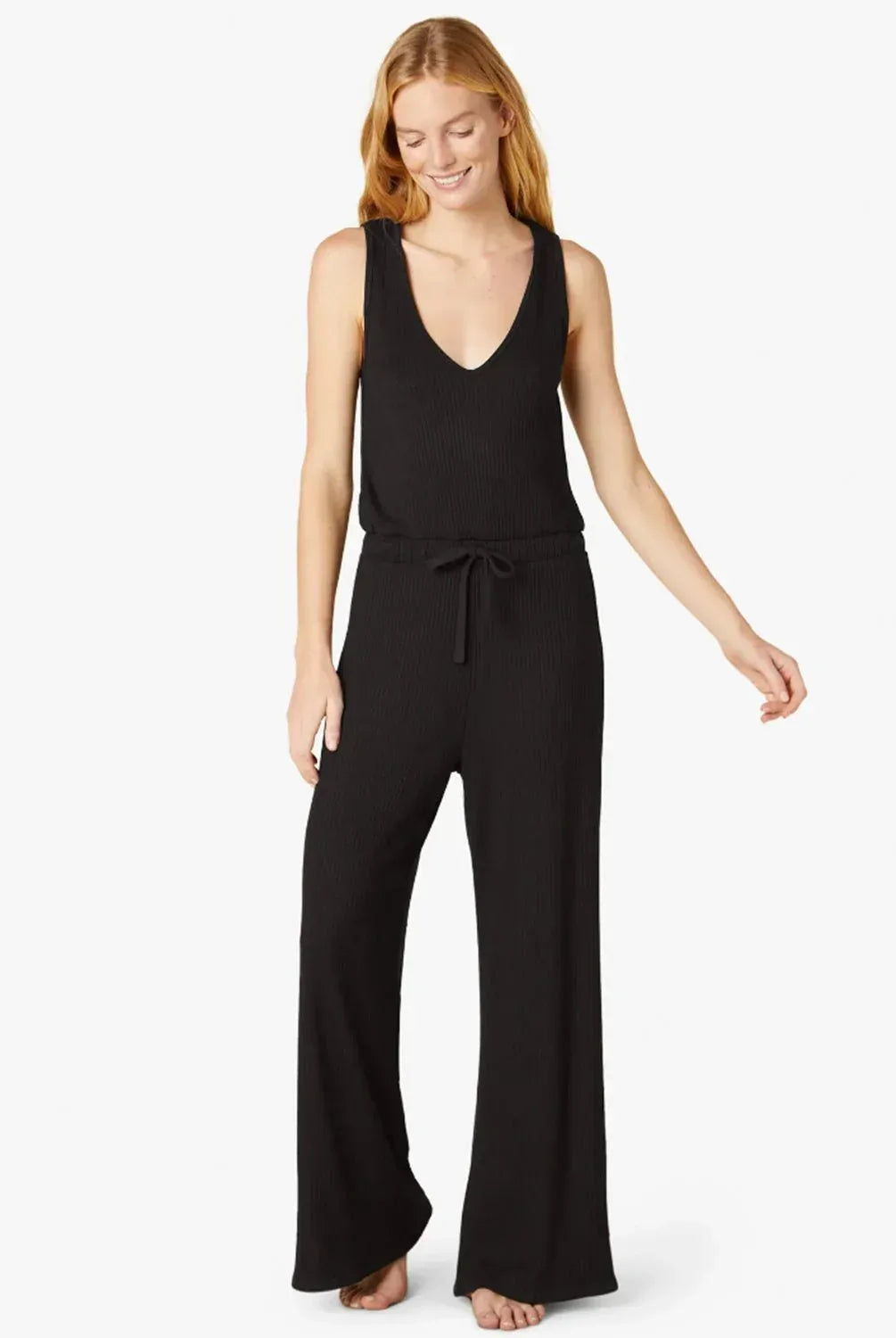 Jetsetter Jumpsuit - Black | V-Neck Onesie