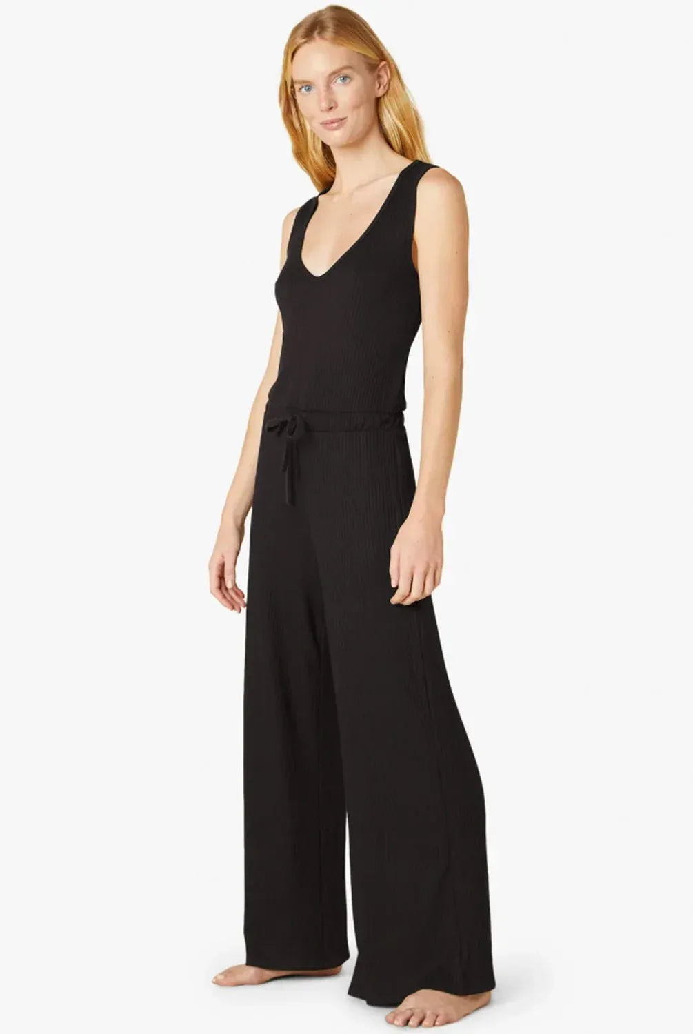 Jetsetter Jumpsuit - Black | V-Neck Onesie