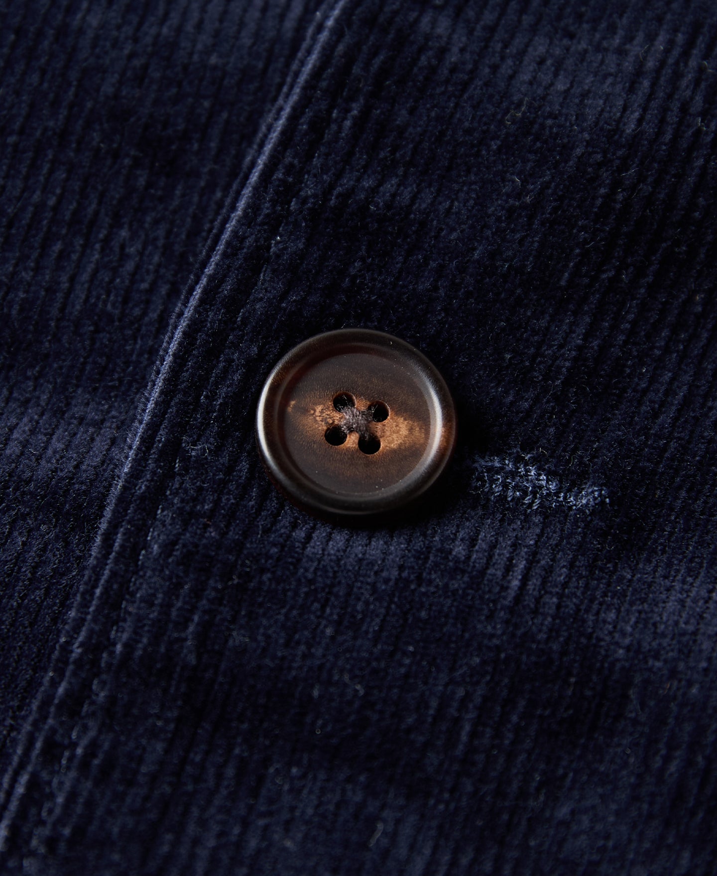 1940s French Indigo Corduroy Chore Coat