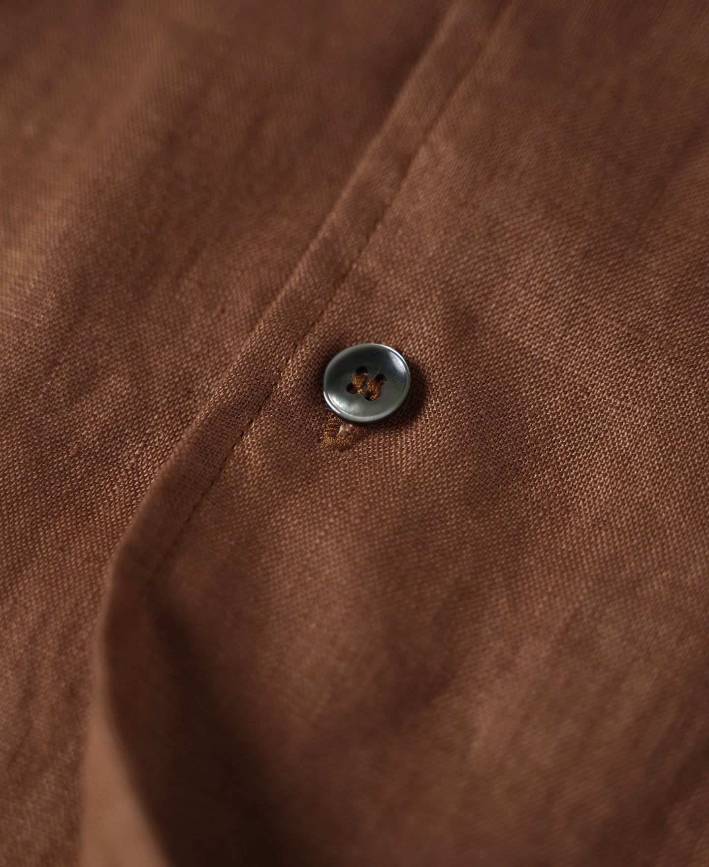 1950s Italian Collar Linen Short Sleeve Shirt