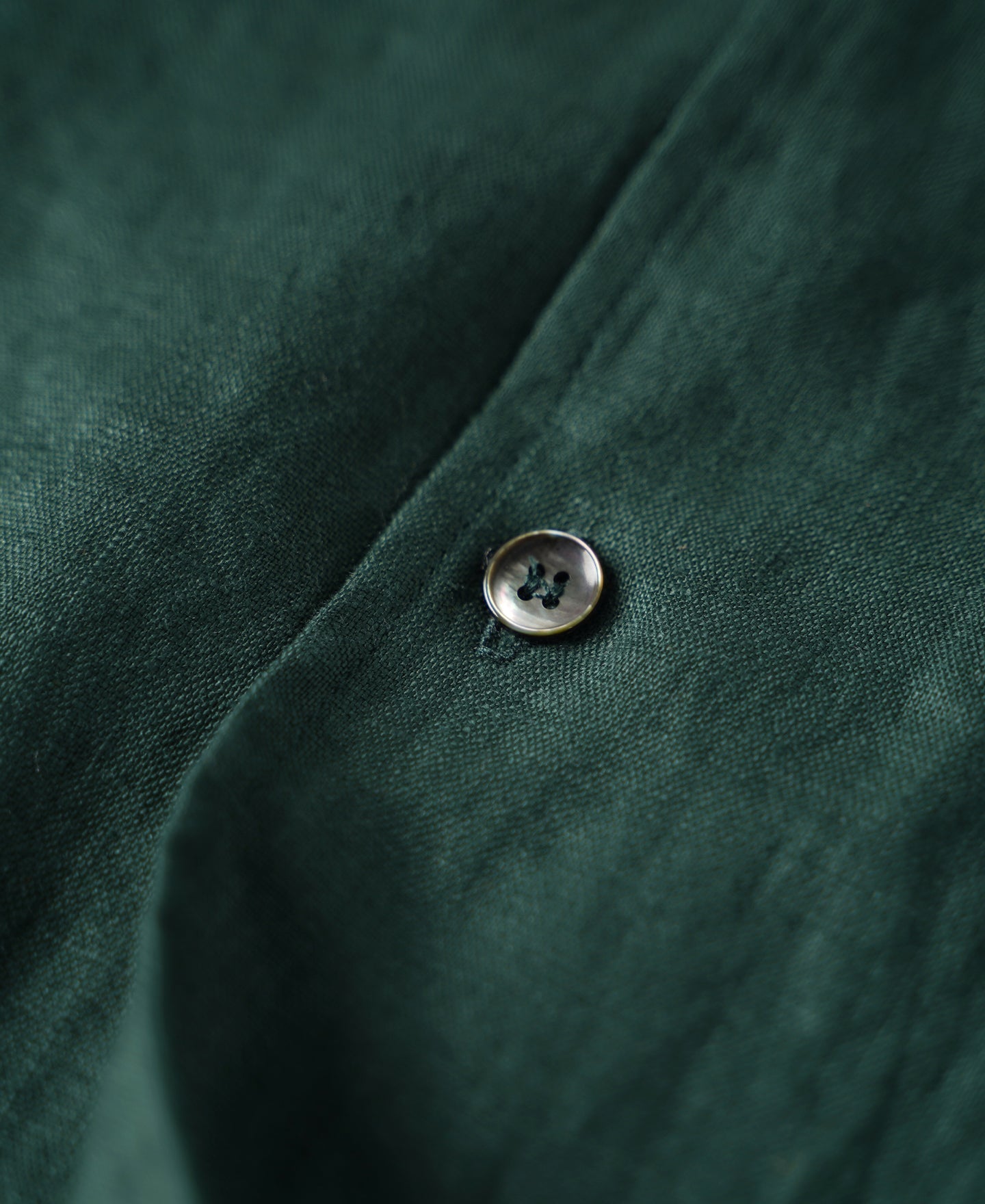 1950s Italian Collar Linen Short Sleeve Shirt