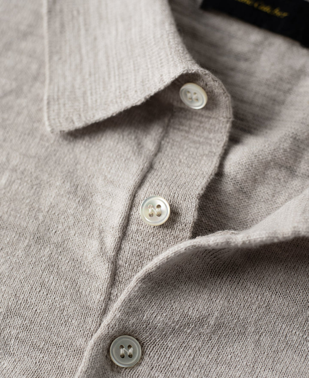 Lightweight Slub Cotton Knit Polo