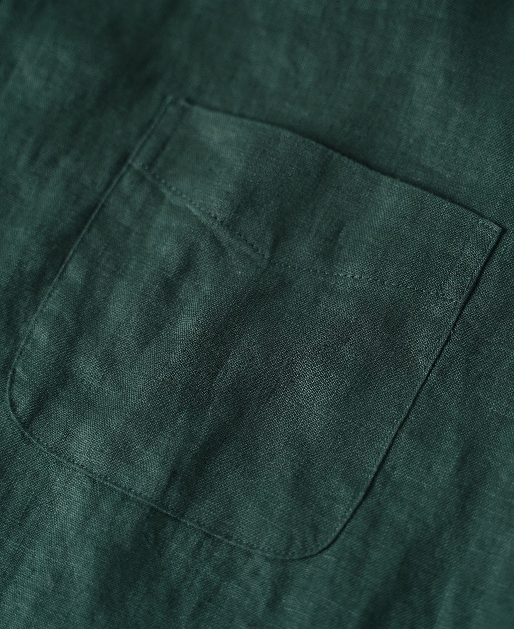 1950s Italian Collar Linen Short Sleeve Shirt