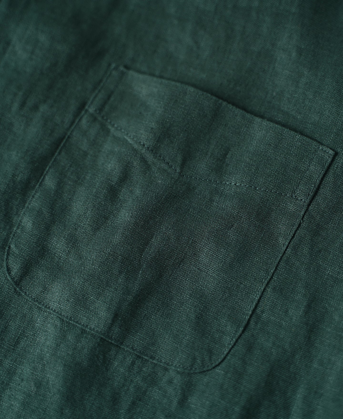 1950s Italian Collar Linen Short Sleeve Shirt