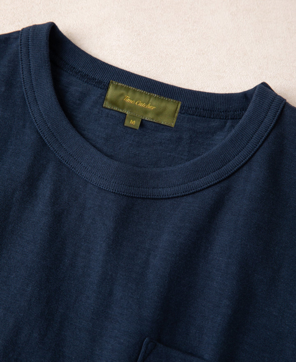 Classic Fit Loopwheel Slub Cotton Pocket T-Shirt