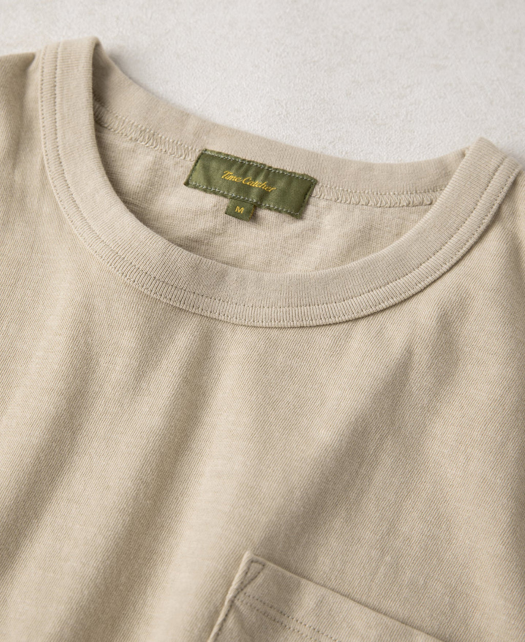 Classic Fit Loopwheel Slub Cotton Pocket T-Shirt