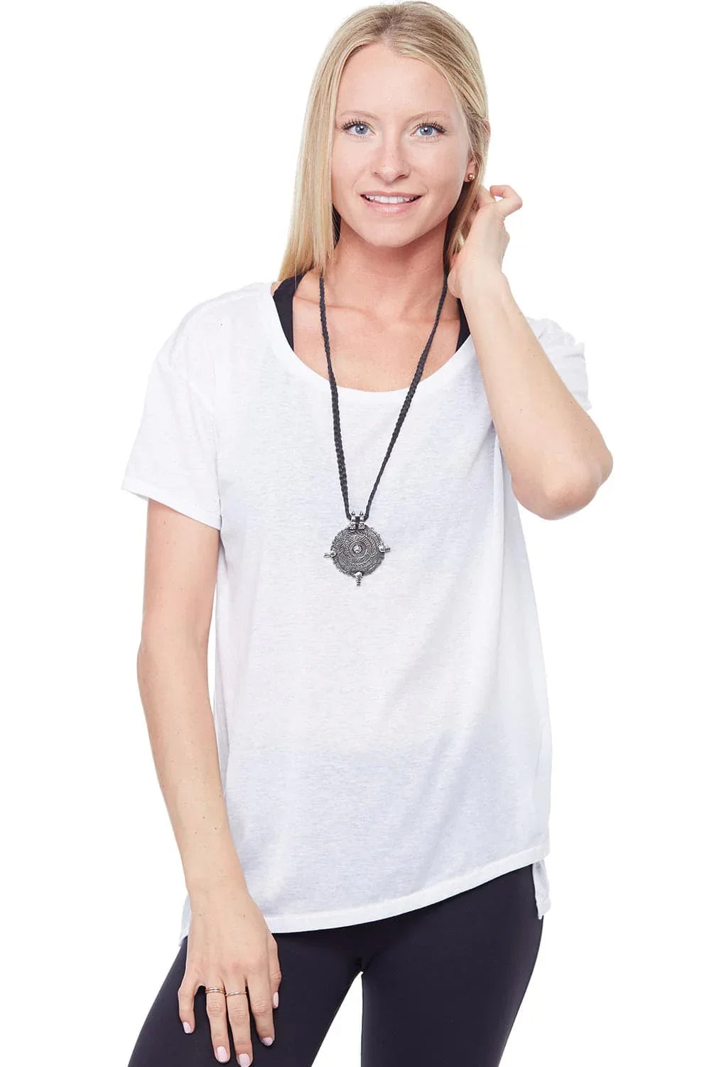 Wanted & Wild Braided Leather Antique Sterling Necklace