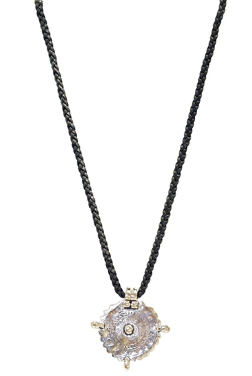 Wanted & Wild Braided Leather Antique Sterling Necklace