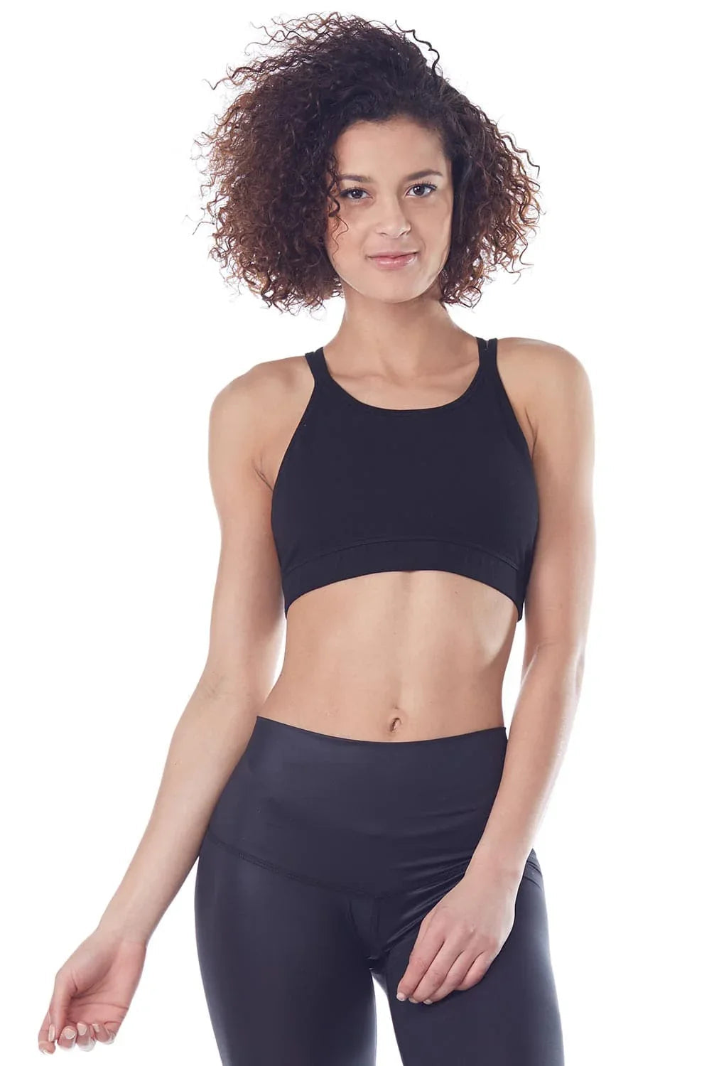 Stylish and Supportive Cross Back Bra – Yoga and Workout Essential - Black