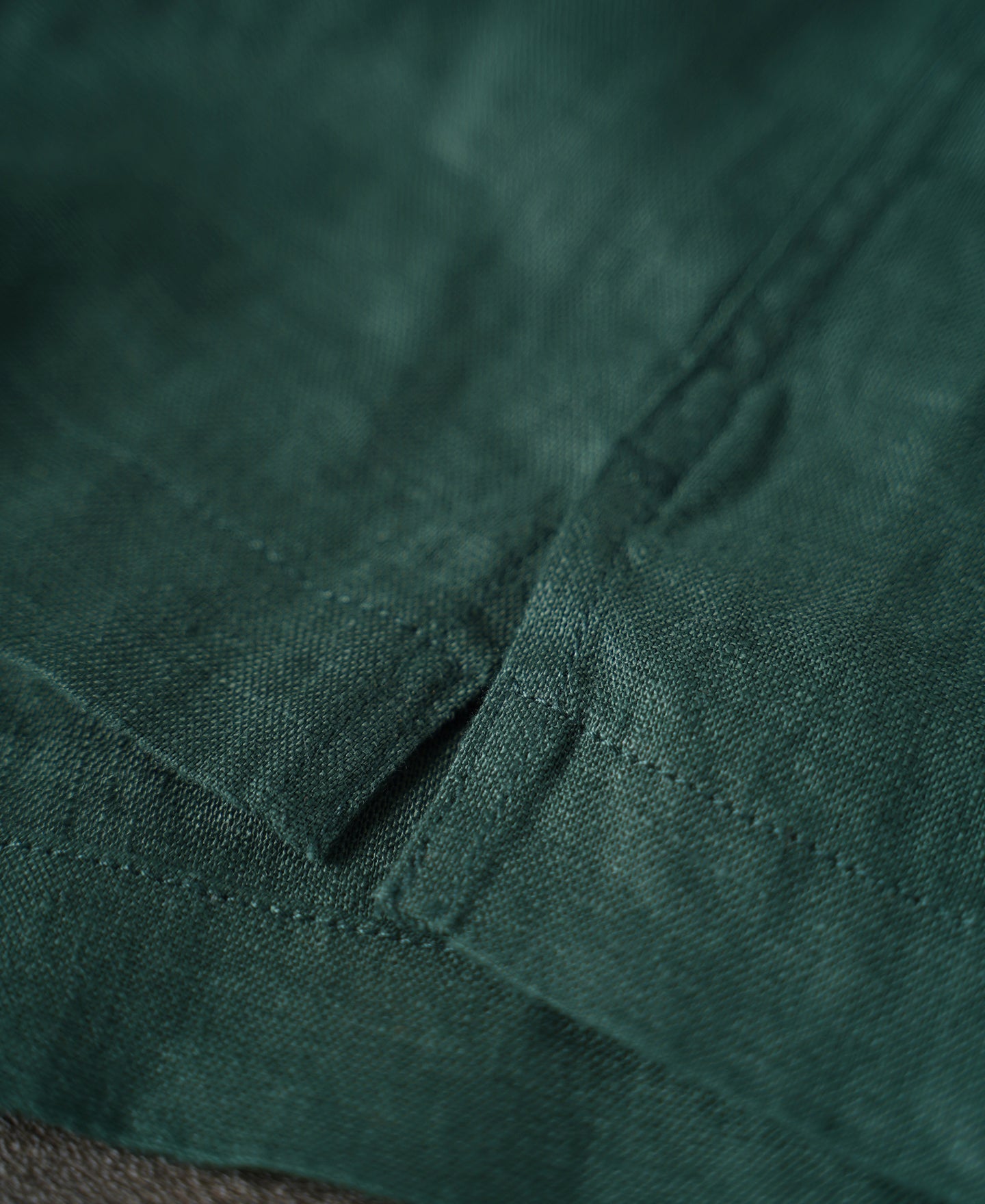 1950s Italian Collar Linen Short Sleeve Shirt
