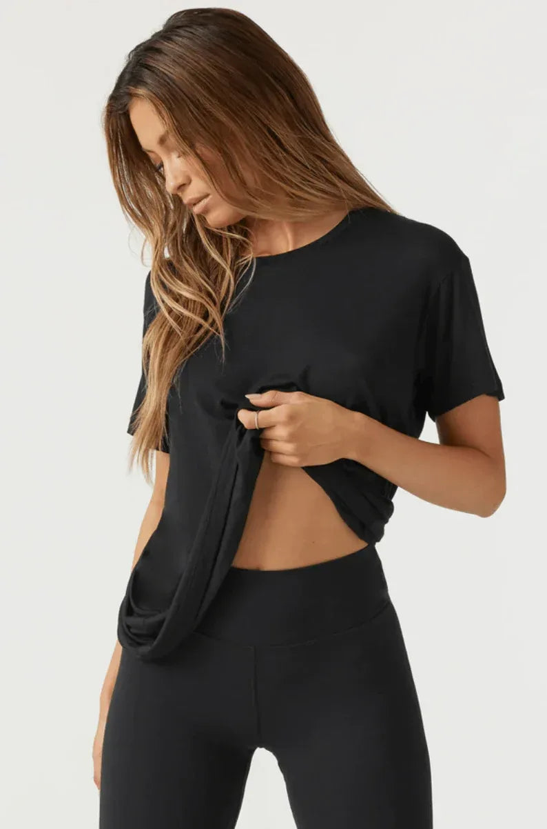 Casual Black Boyfriend Shirt for Women – Soft Cotton Relaxed Tee