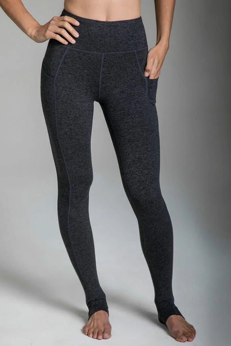 Full Length Pocket Yoga Leggings - Charcoal