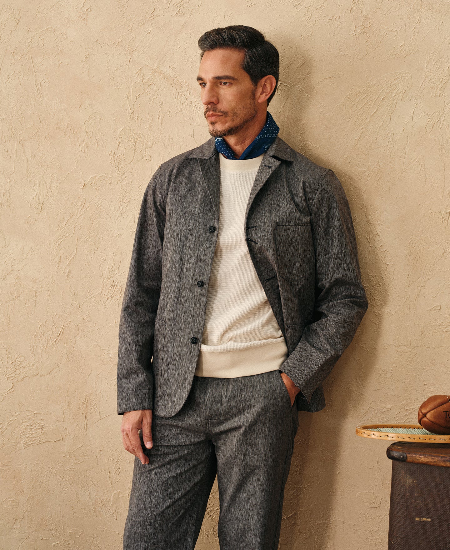 Black Chambray Work Jacket