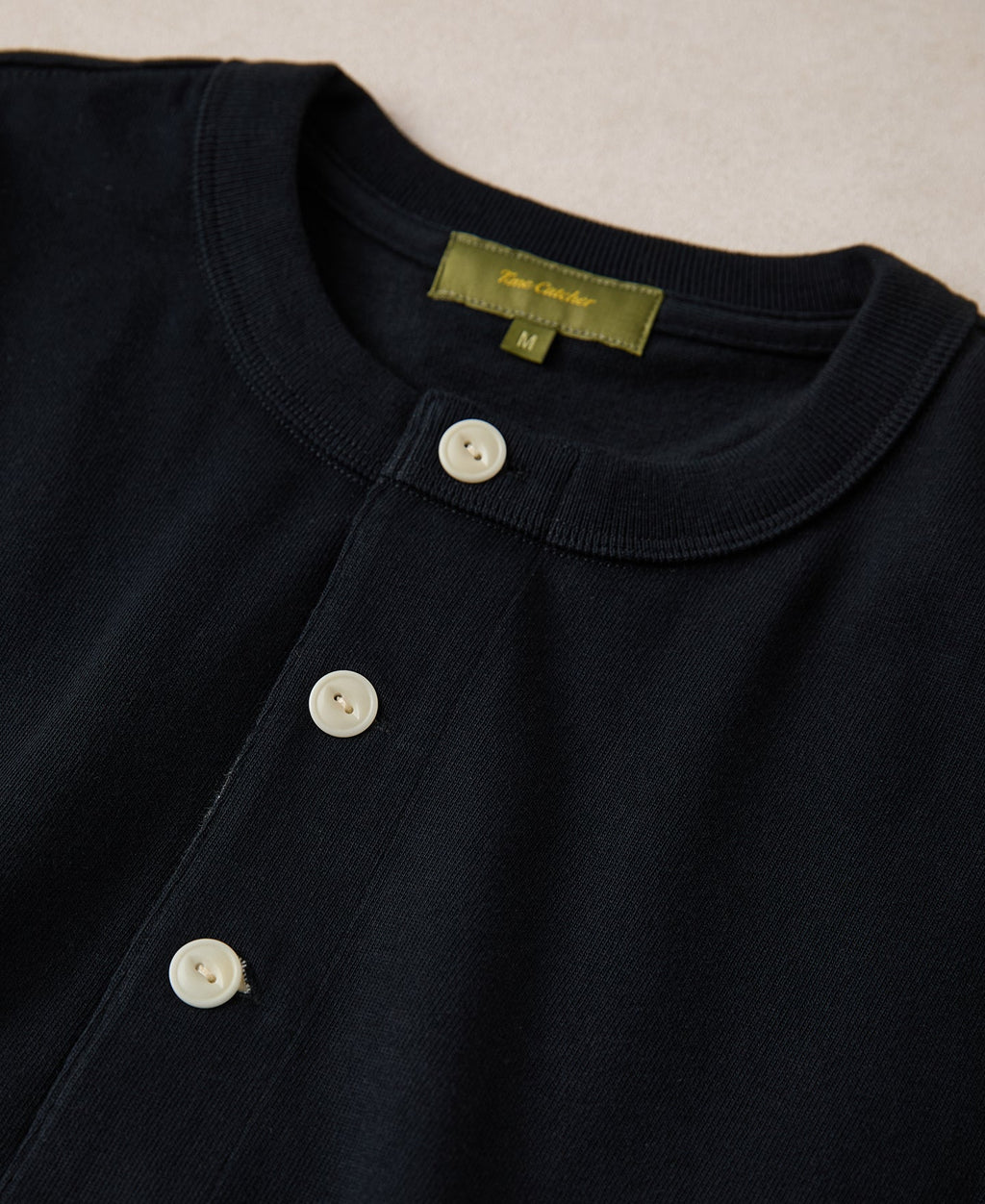 1930s Loopwheel Cotton Henley Shirt