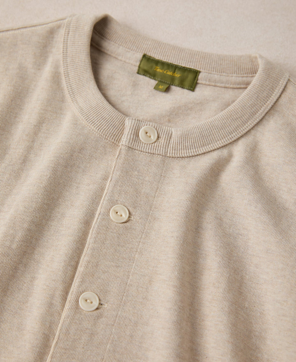 1930s Loopwheel Cotton Henley Shirt