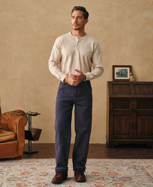 1930s Loopwheel Cotton Henley Shirt