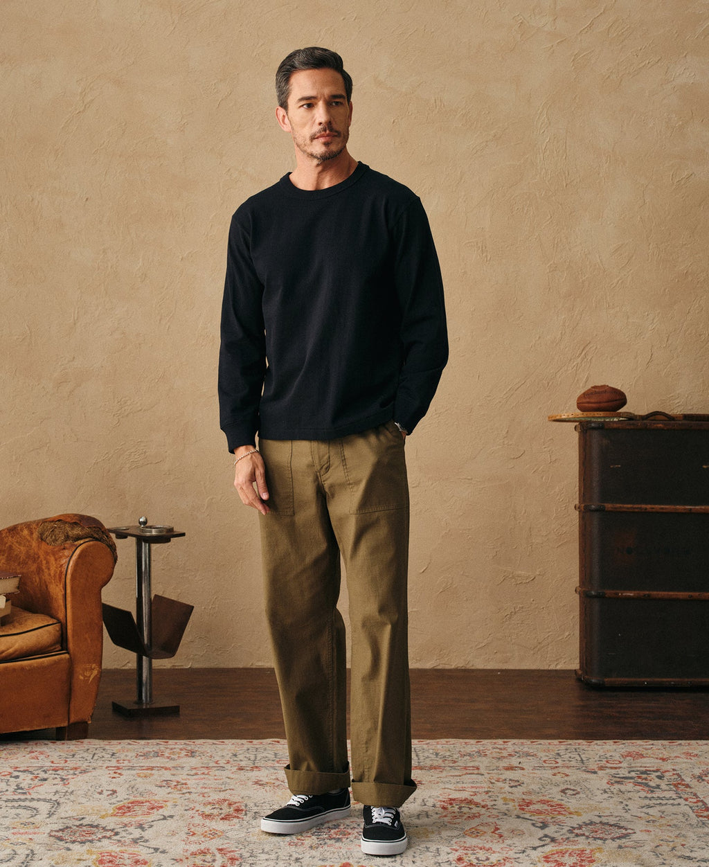 Loopwheel Long Sleeve Cotton T-Shirt