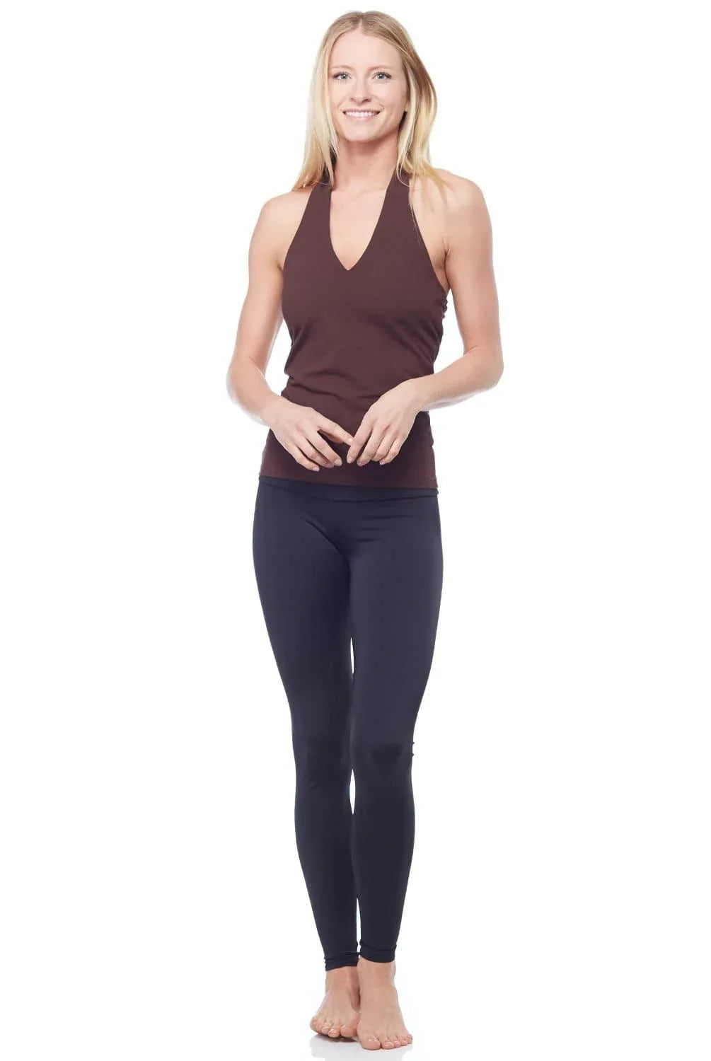 Flat Adjustable Halter Top With Built-In Bra