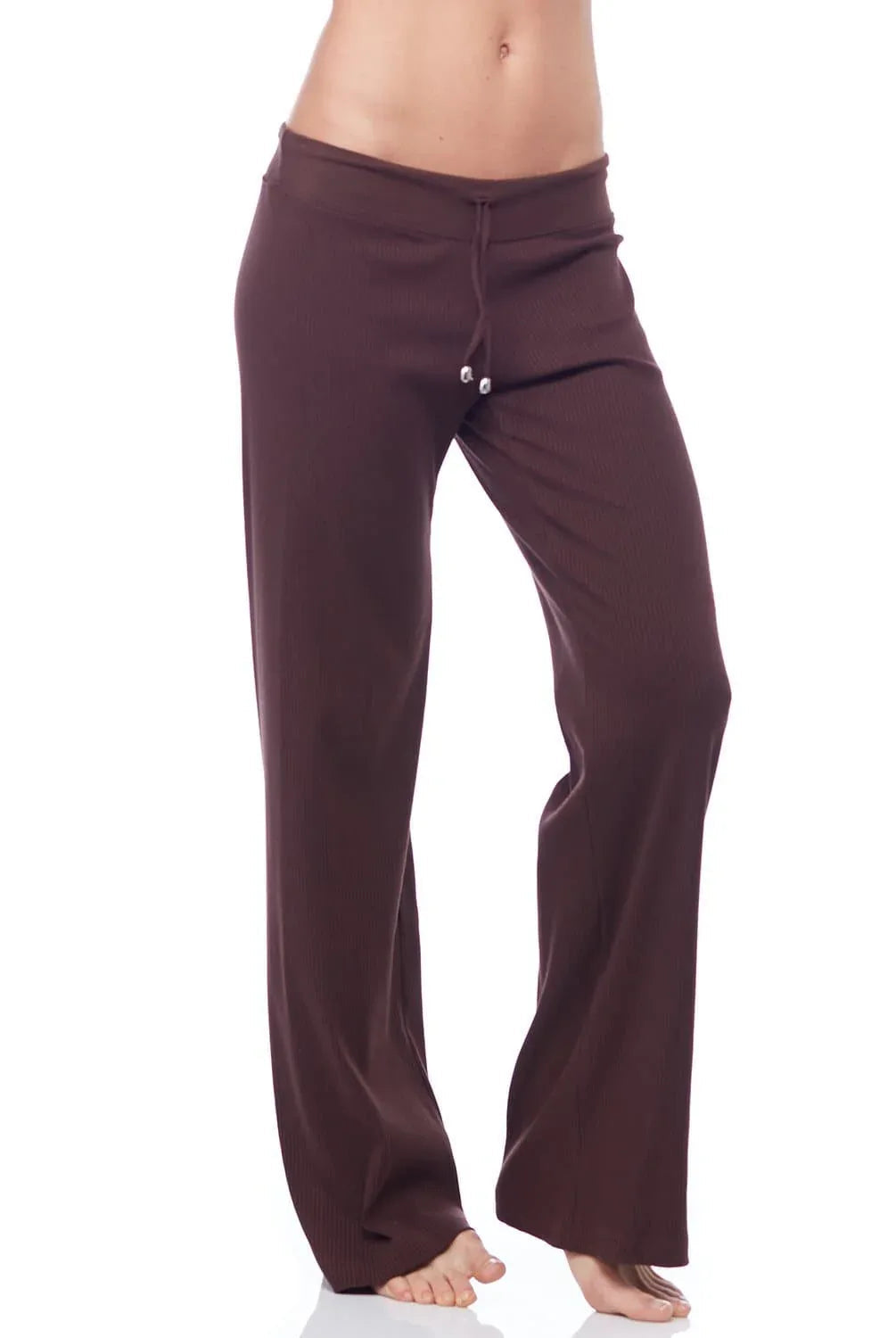 Ribbed Drawstring Pants Wide Legged Relaxed Fit