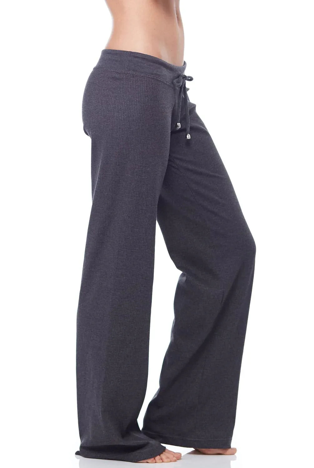 Ribbed Drawstring Pants Wide Legged Relaxed Fit