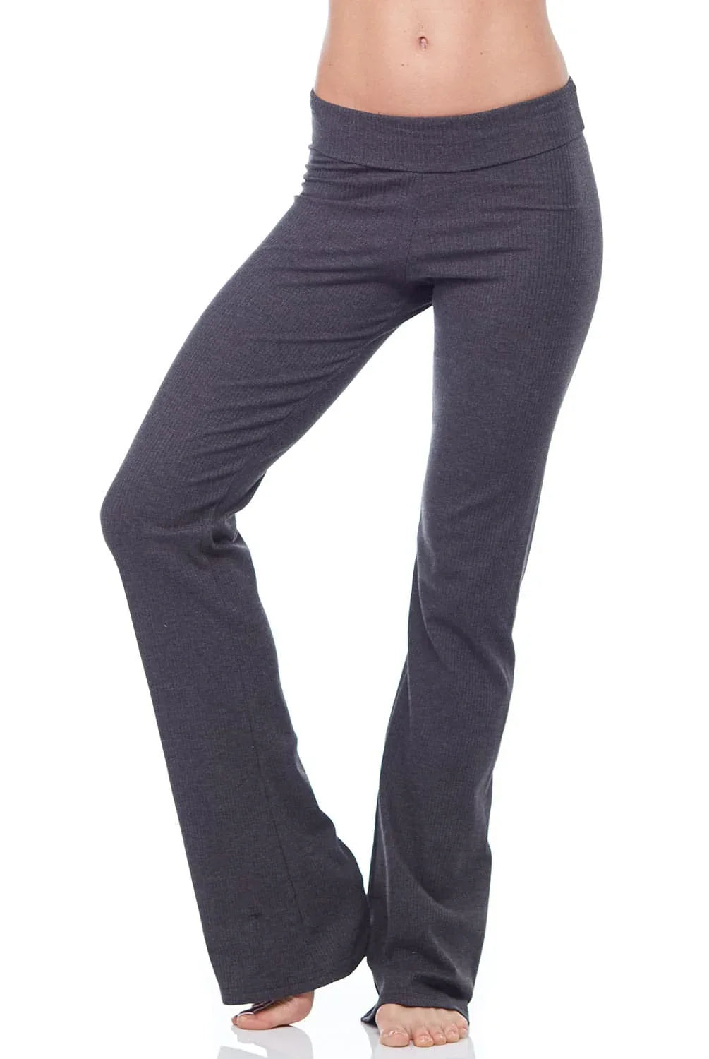 Ribbed Leggings with Soft Foldover Waistband & Flattering Fit