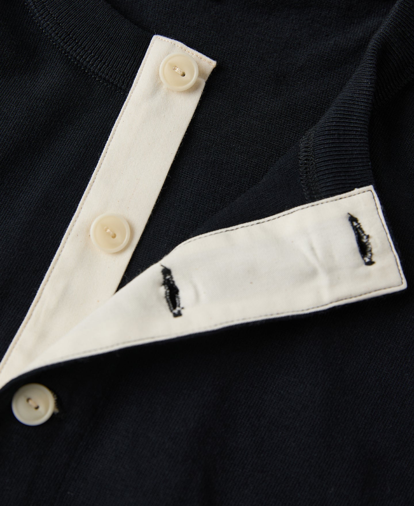1930s Loopwheel Cotton Henley Shirt