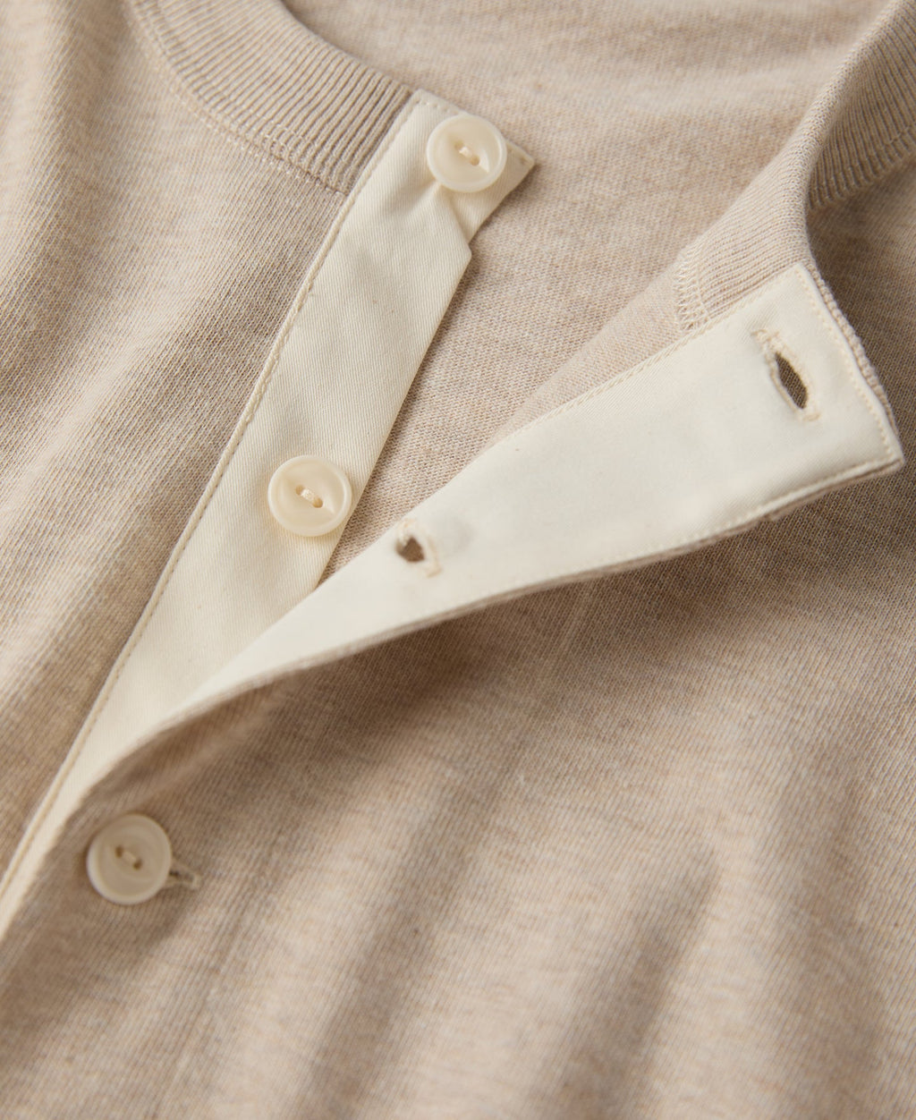 1930s Loopwheel Cotton Henley Shirt