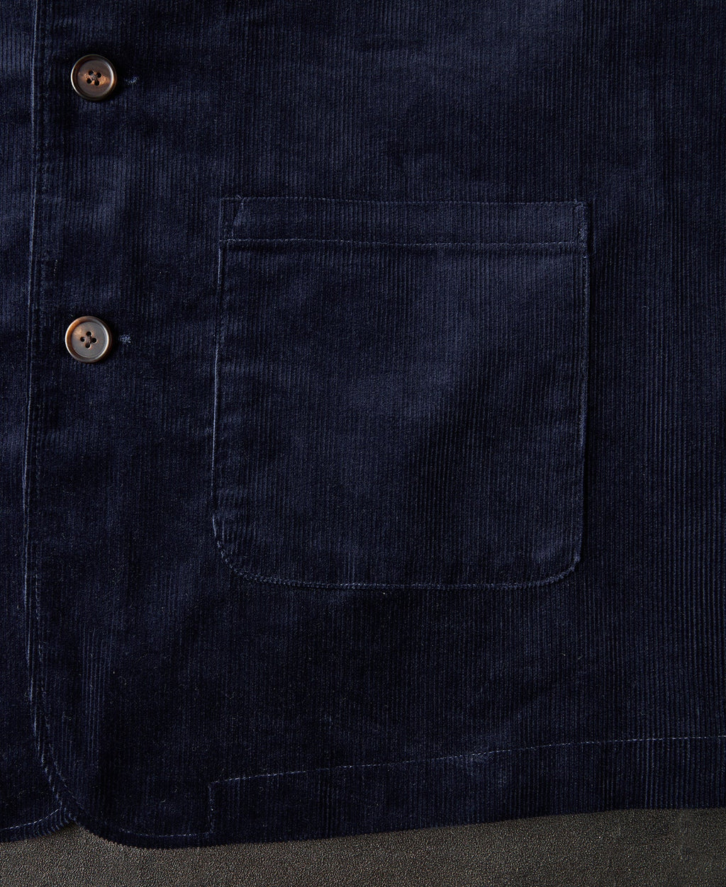 1940s French Indigo Corduroy Chore Coat